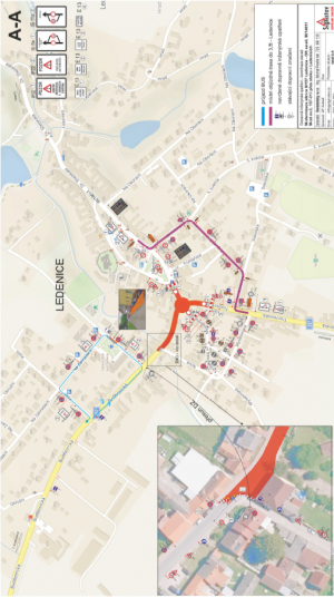 Úplná uzavírka sil. č. II/157 a III/14611 v místě okružní křižovatky – Ledenice  1